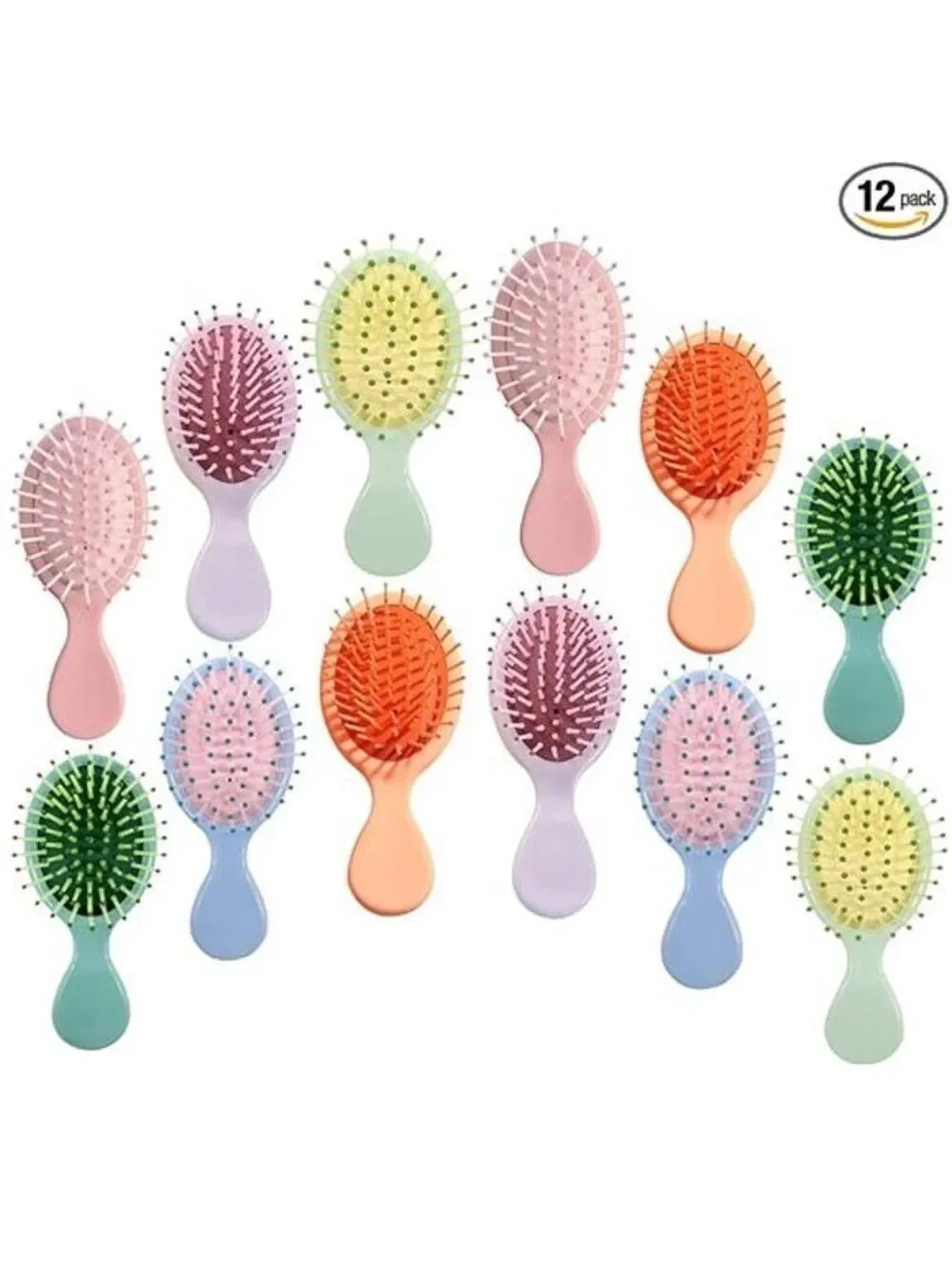 12 Pack Mini Hair Brush Wet Detangling Brush Travel Brush for Women Kids Gifts